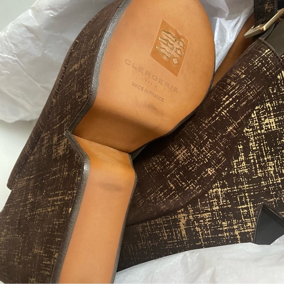 Robert Clergerie Dylan Brown/Gold Platform Sandals SZ 6/36 - Picture 5 of 7